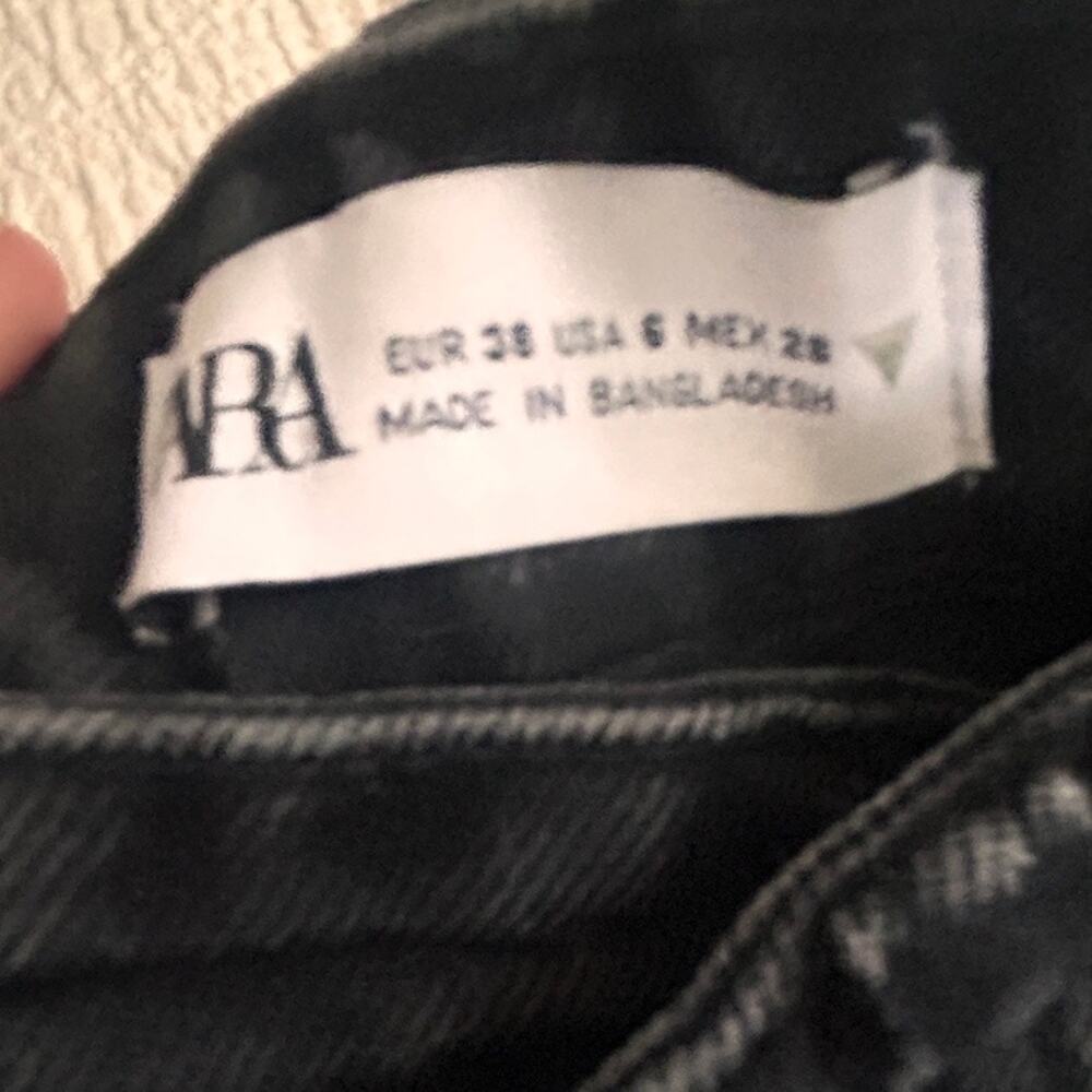 Zara Black Wide Leg Flare Jeans - Picture 4 of 4
